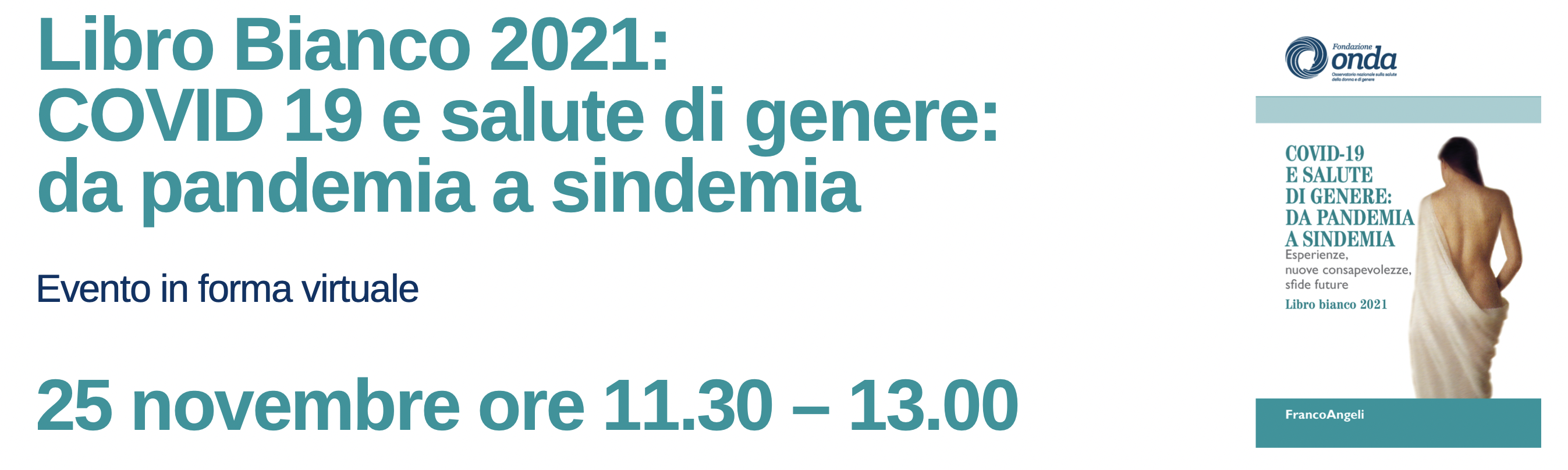 Libro Bianco 2021: COVID 19 e salute di genere: da pandemia a sindemia